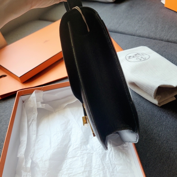 Hermes Constance 23 Box Leather Gold H Shoulder Bag Vintage Black - Picture 5 of 15